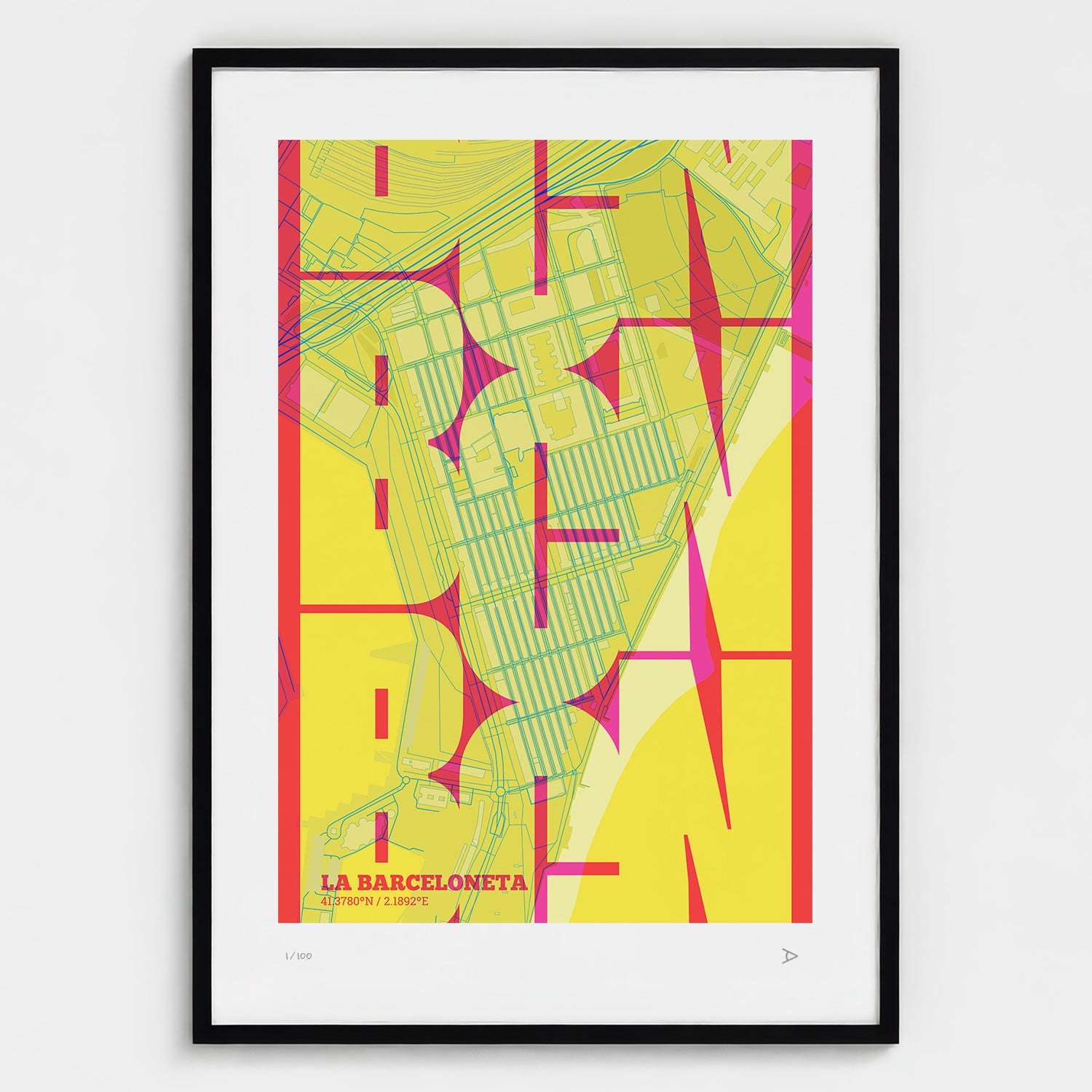 La Barceloneta typographic print, Inseparable design