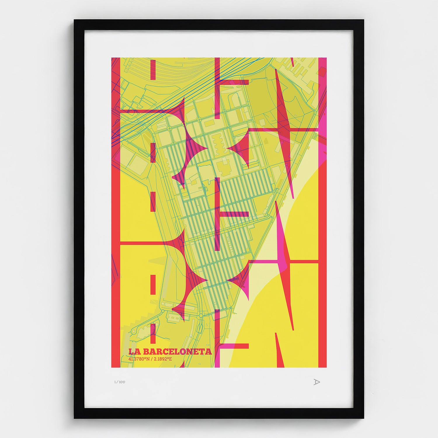 La Barceloneta typographic print, Inseparable design