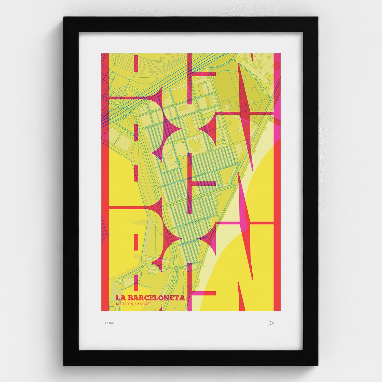 La Barceloneta typographic print, Inseparable design