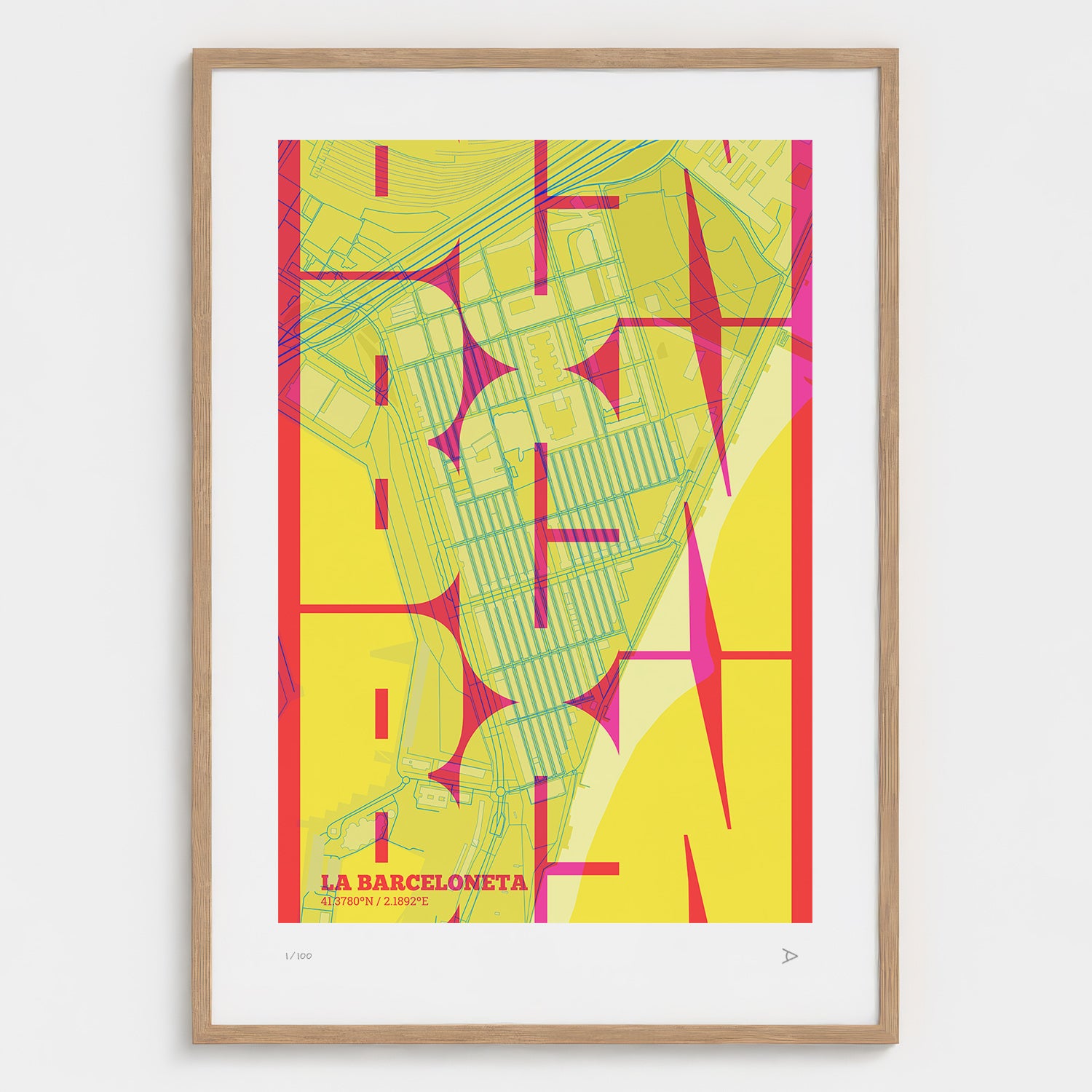 La Barceloneta typographic print, Inseparable design