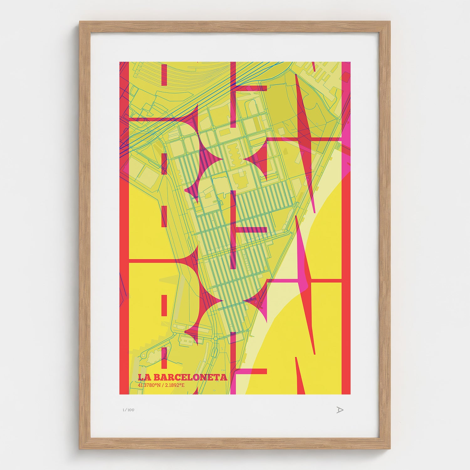 La Barceloneta typographic print, Inseparable design
