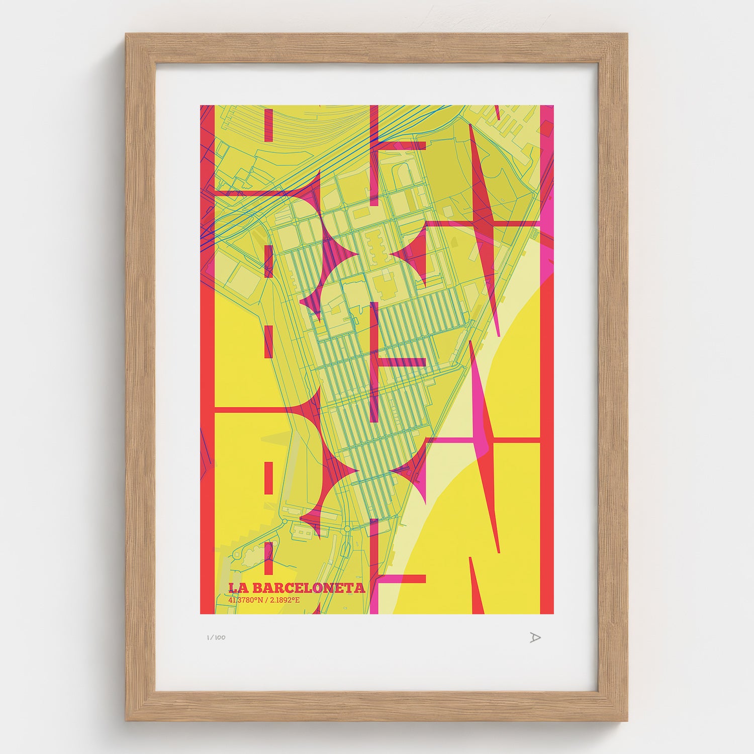 La Barceloneta typographic print, Inseparable design