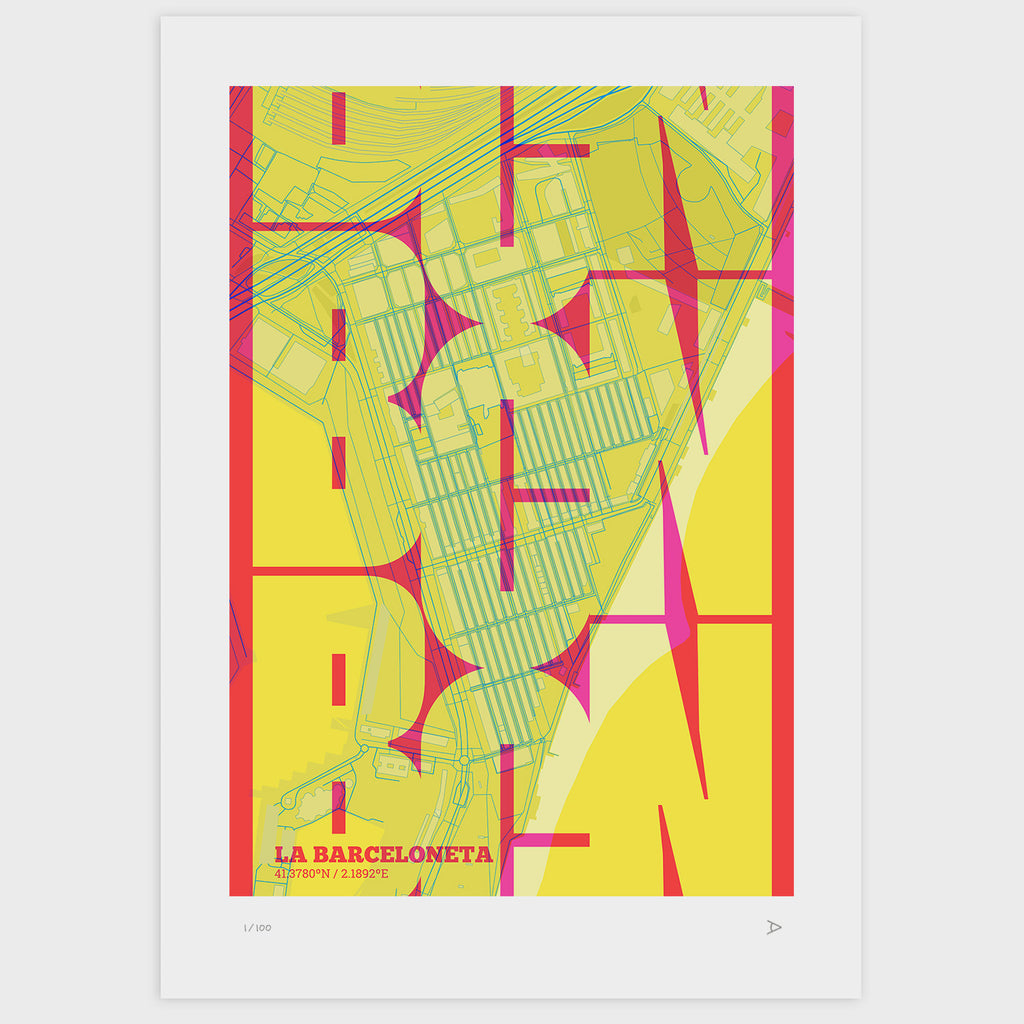 La Barceloneta typographic print, Inseparable design