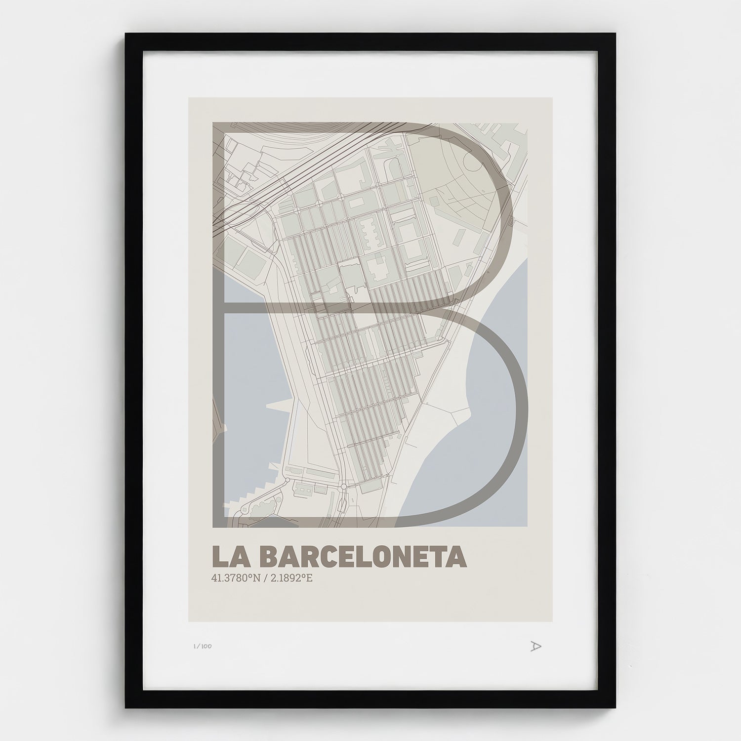 La Barceloneta typographic print, Ultrafina design