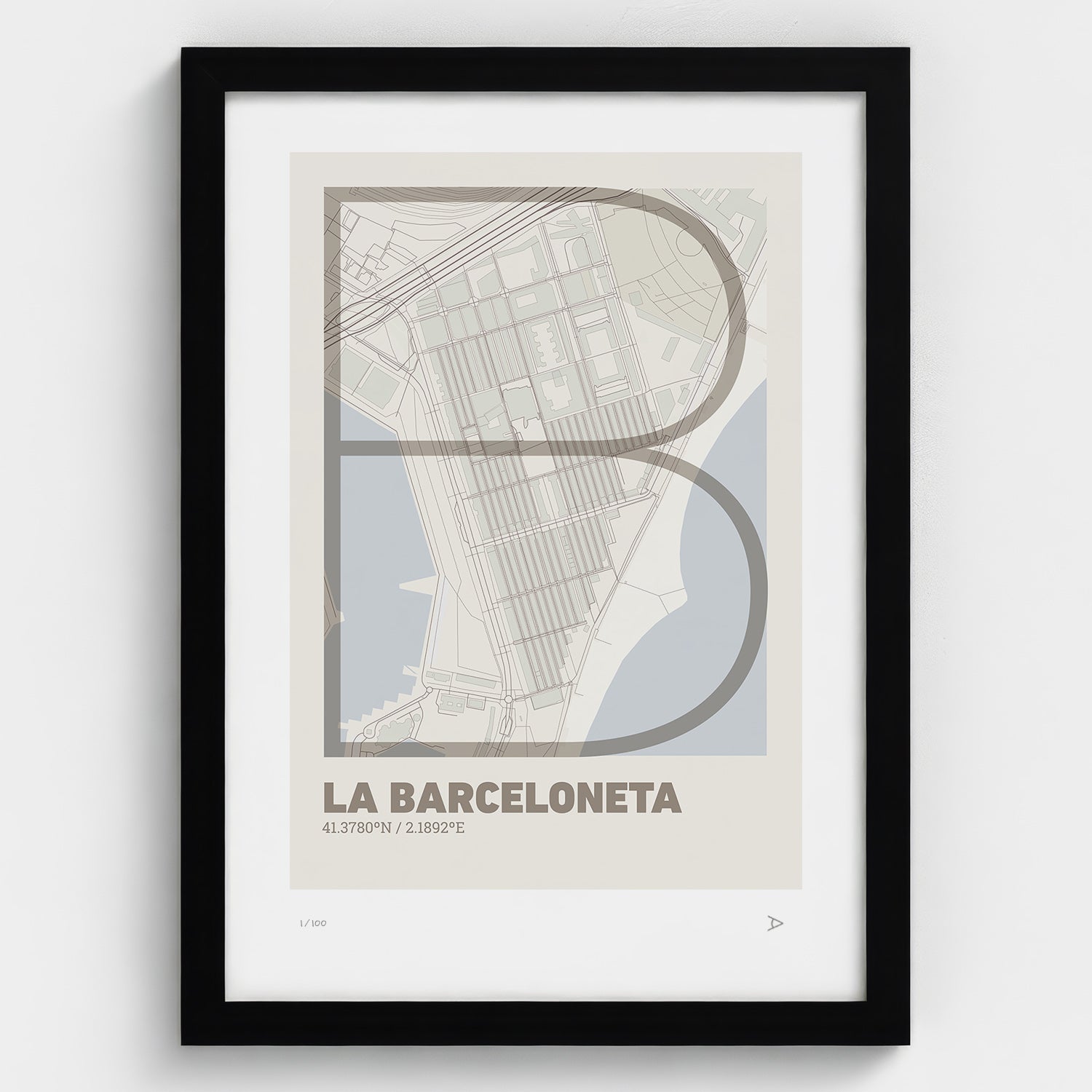La Barceloneta typographic print, Ultrafina design