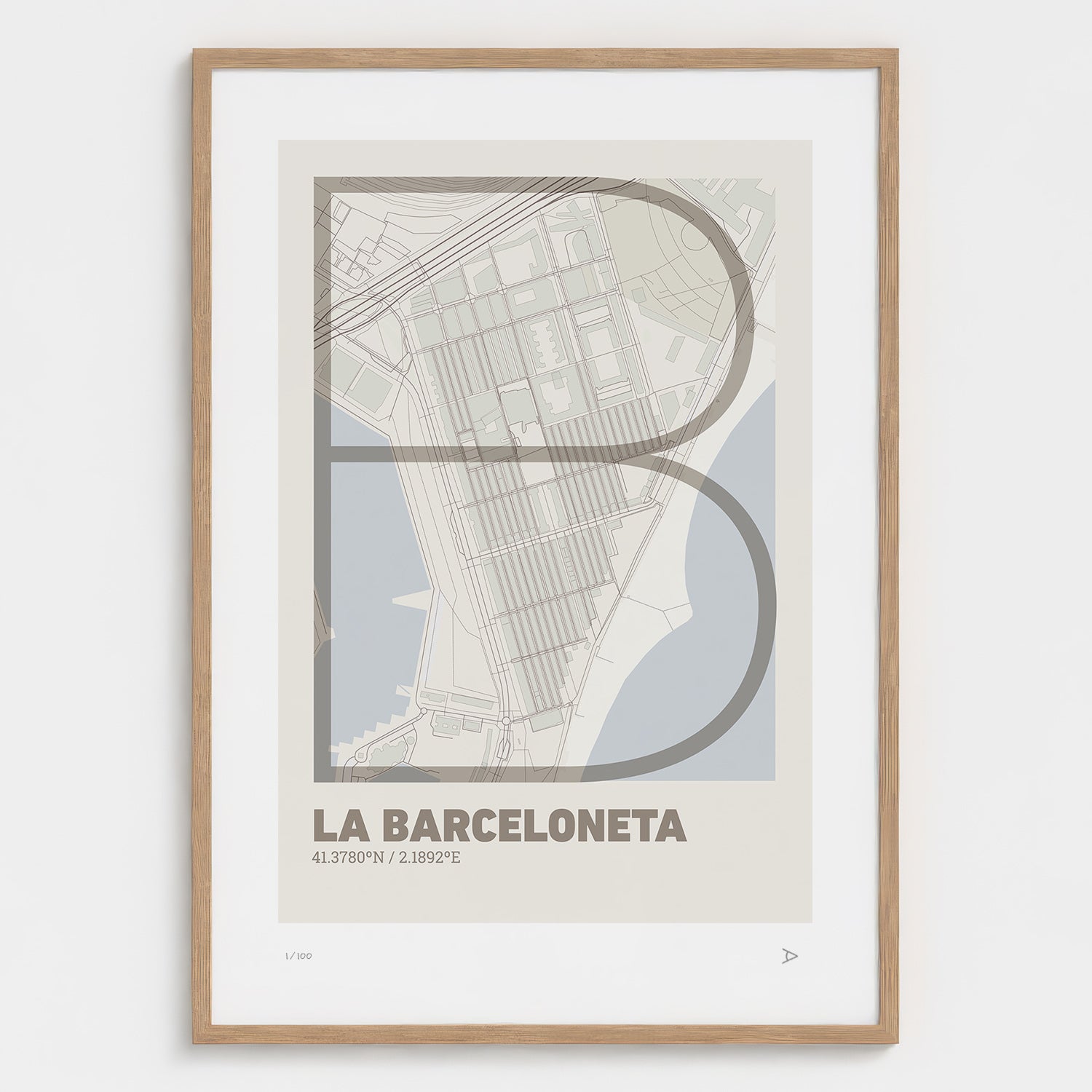 La Barceloneta typographic print, Ultrafina design