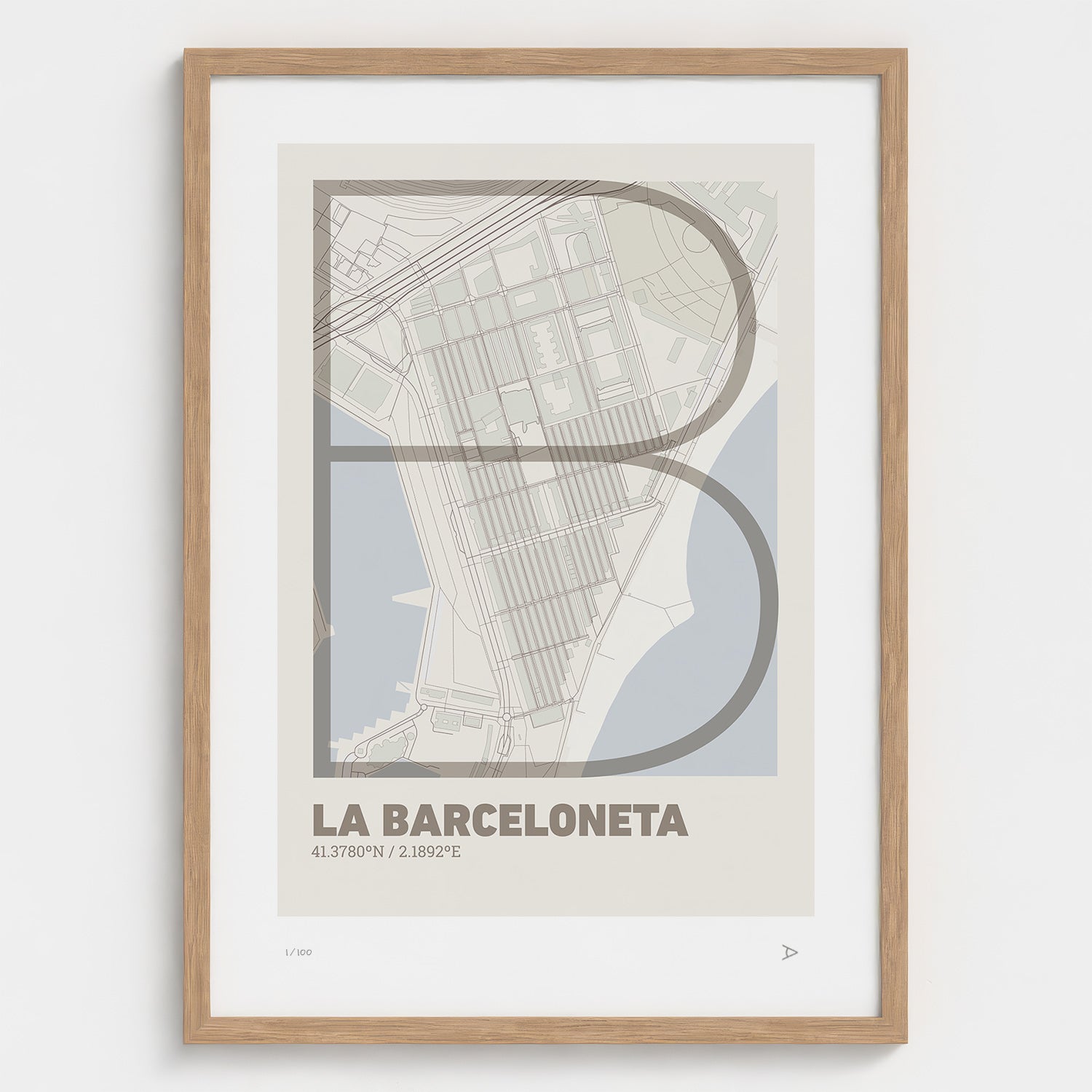 La Barceloneta typographic print, Ultrafina design