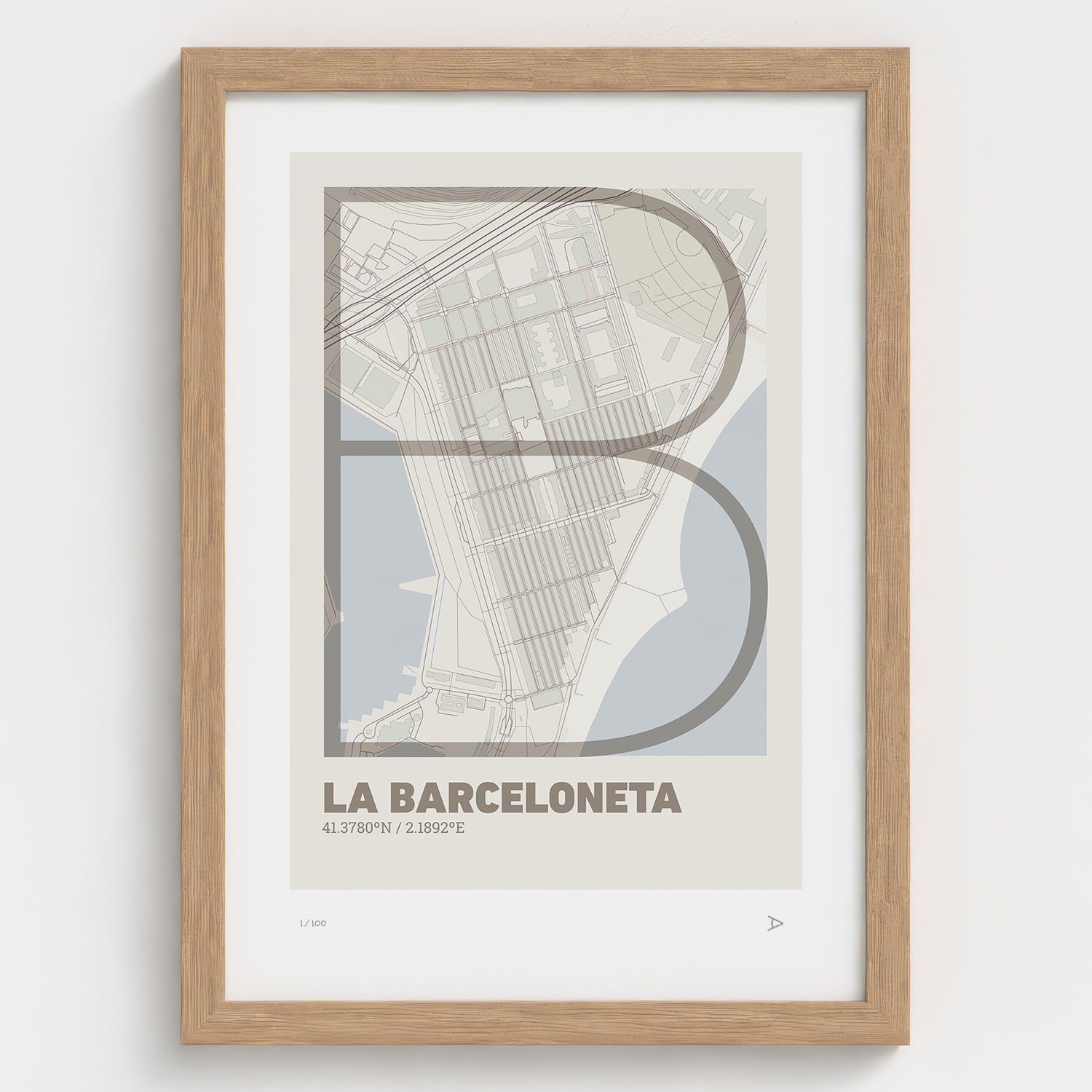 La Barceloneta typographic print, Ultrafina design