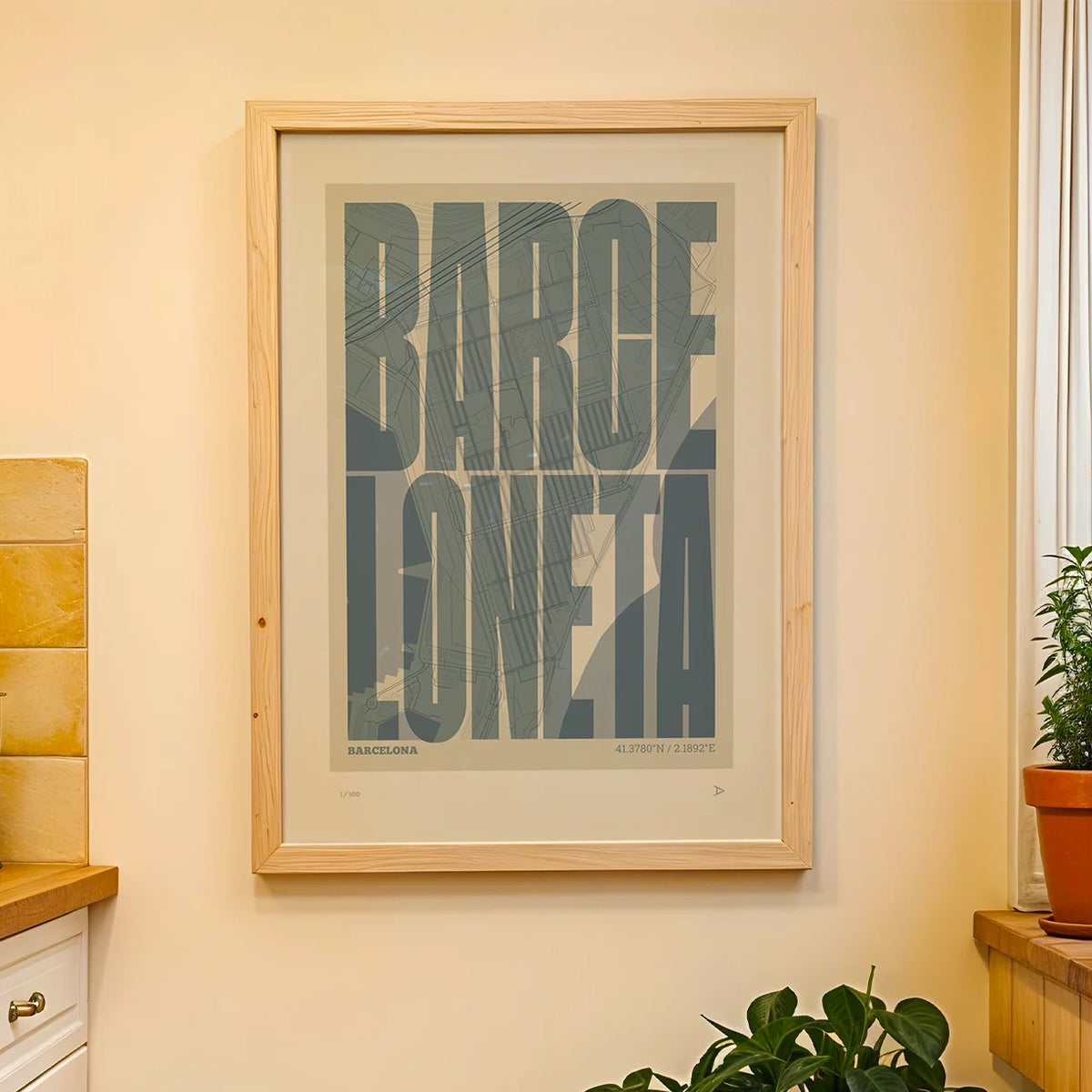 La Barceloneta – Lámina Mapa | Arte Tipográfico