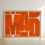 Illustration of the Literary Quarter, Madrid with geometric typography - Custom decoration