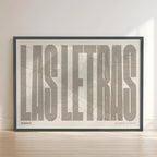 Recuerdo gráfico del Barrio de Las Letras, Madrid – Lámina tipográfica contemporánea