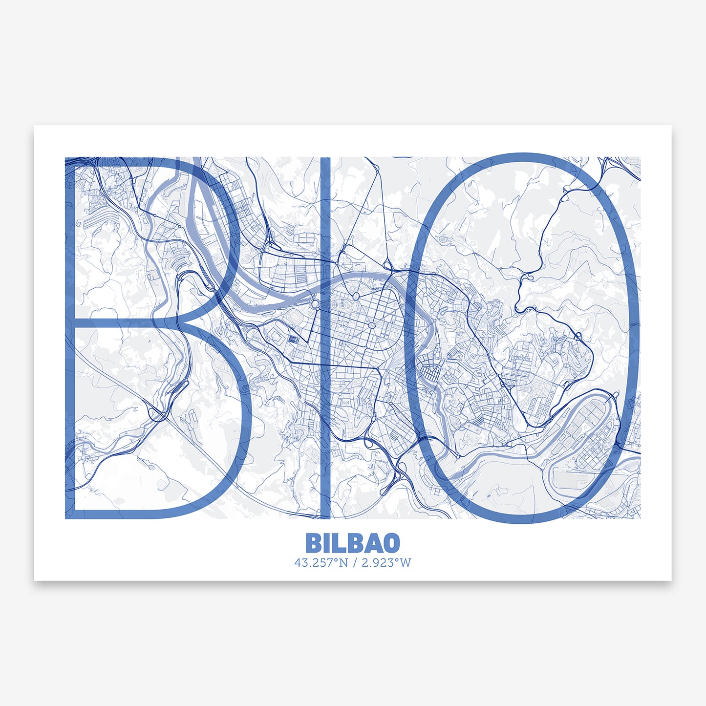 Bilbao Map V07 Med / No Frame / No