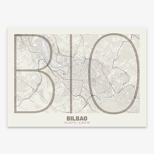 Poster of  composed with letters in extra light font printed on light brown and an off-white background