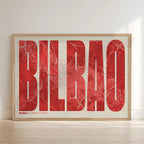 Recuerdo gráfico de Bilbao – Lámina tipográfica contemporánea
