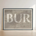 Lámina elegante de Burgos – Póster minimalista y sofisticado