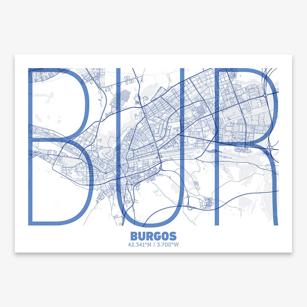 Poster of  composed with letters in extra light font printed on navy blue and white