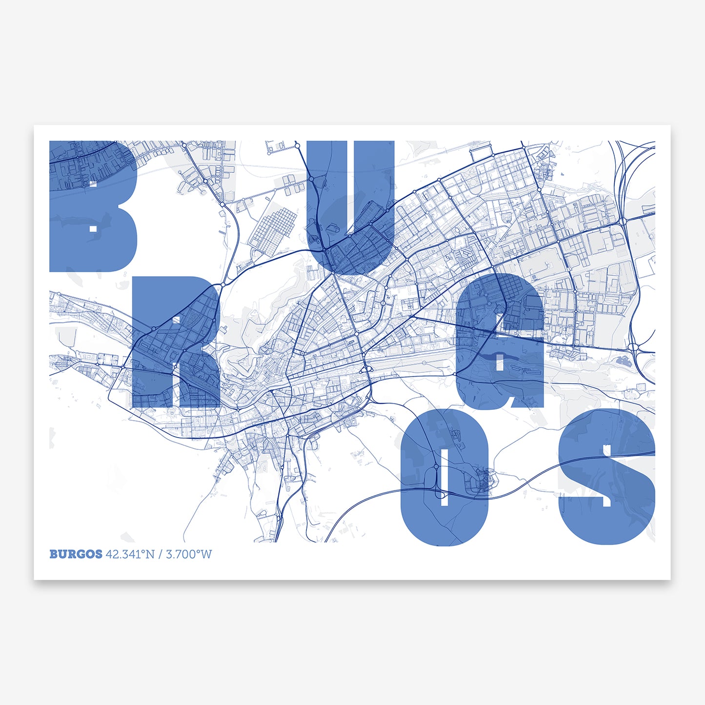 Burgos Map V08 Med / Frame / Yes