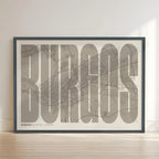 Recuerdo gráfico de Burgos – Lámina tipográfica contemporánea