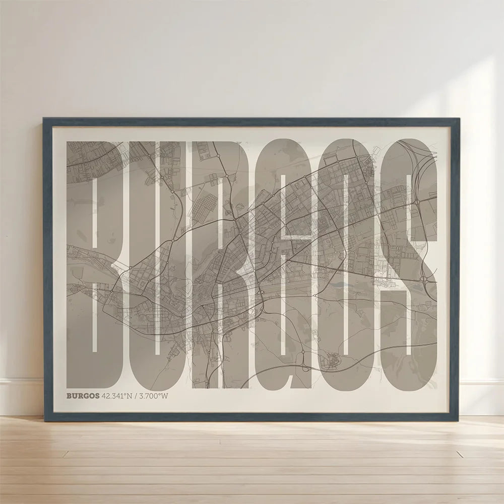 Recuerdo gráfico de Burgos – Lámina tipográfica contemporánea