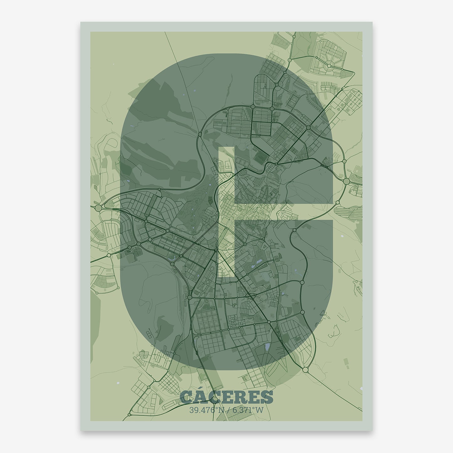 Caceres Map V02 Kyoto / Frame / No