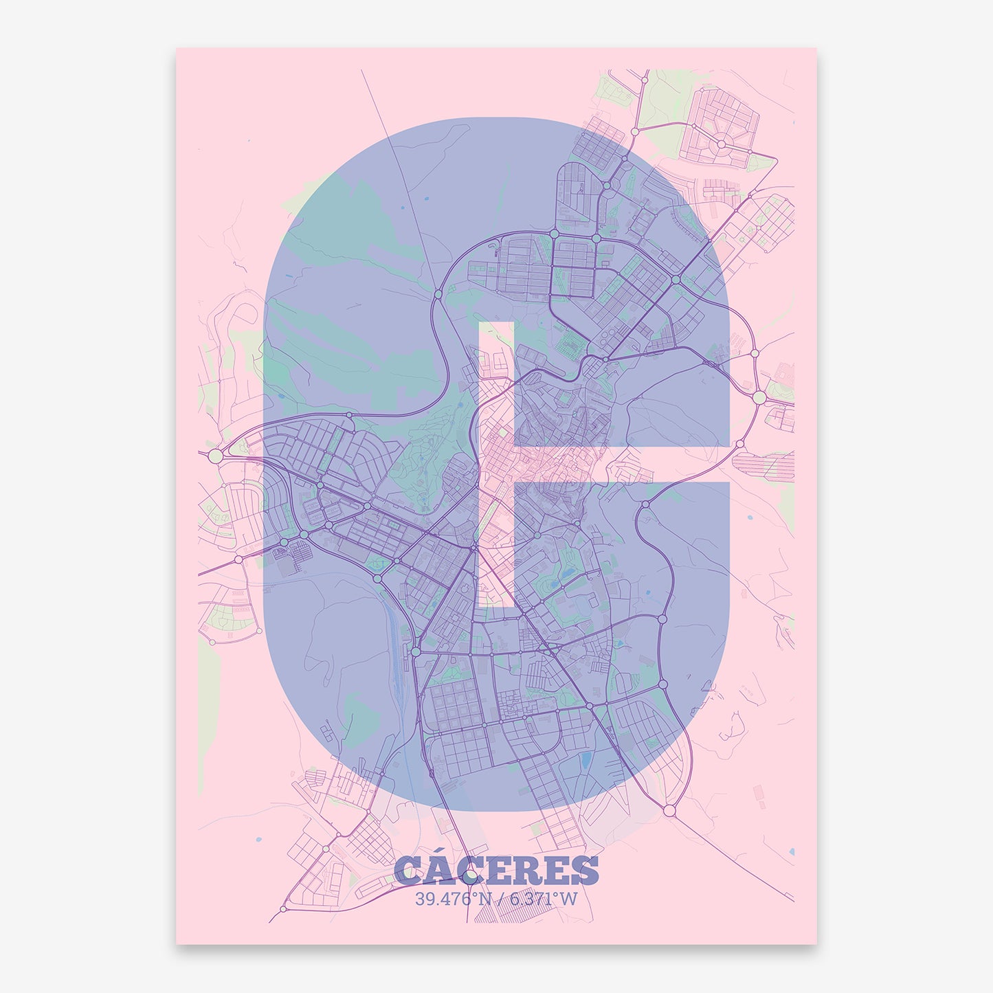 Caceres Map V02 Nursery / Frame / Yes