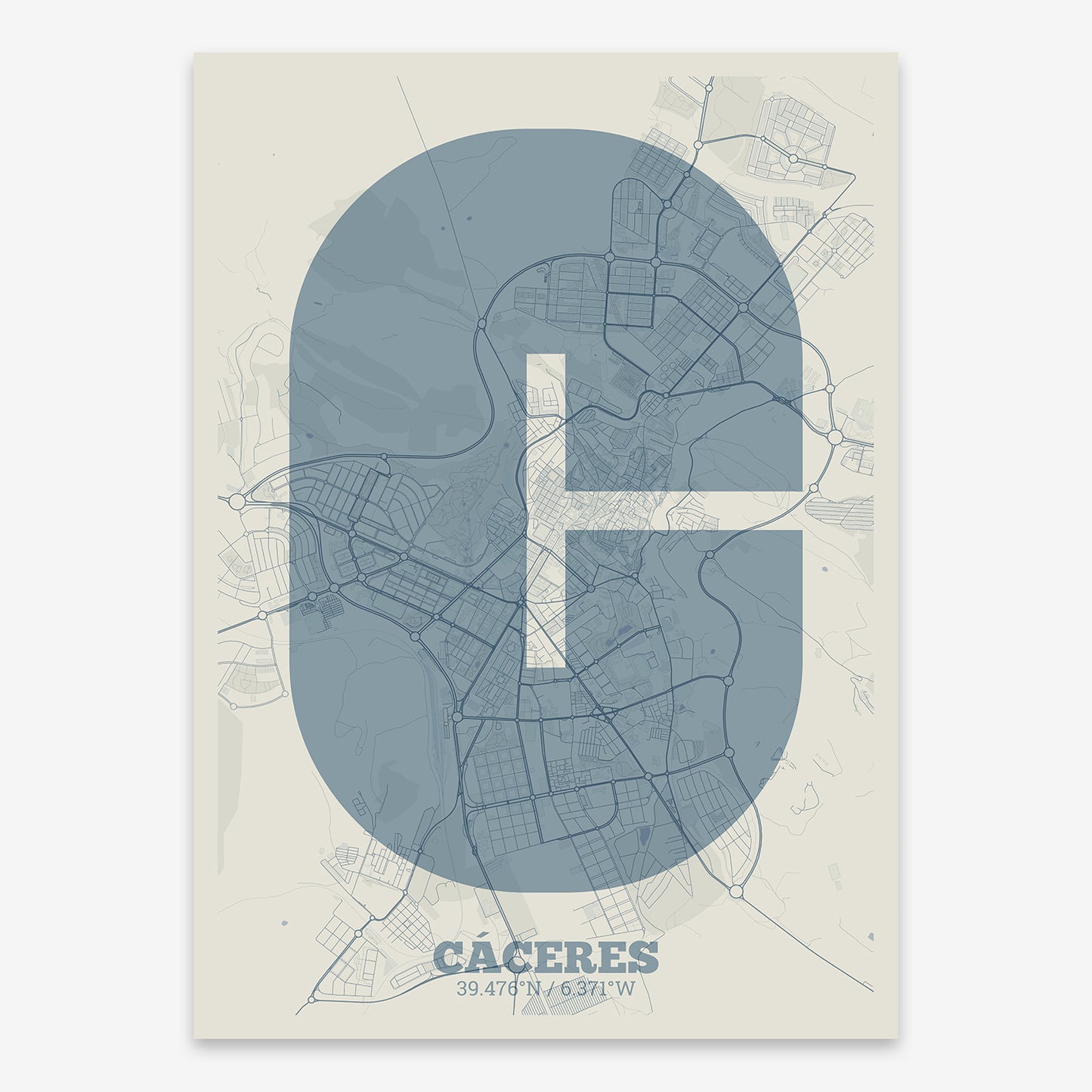 Caceres Map V02 Seaside / Frame / Yes