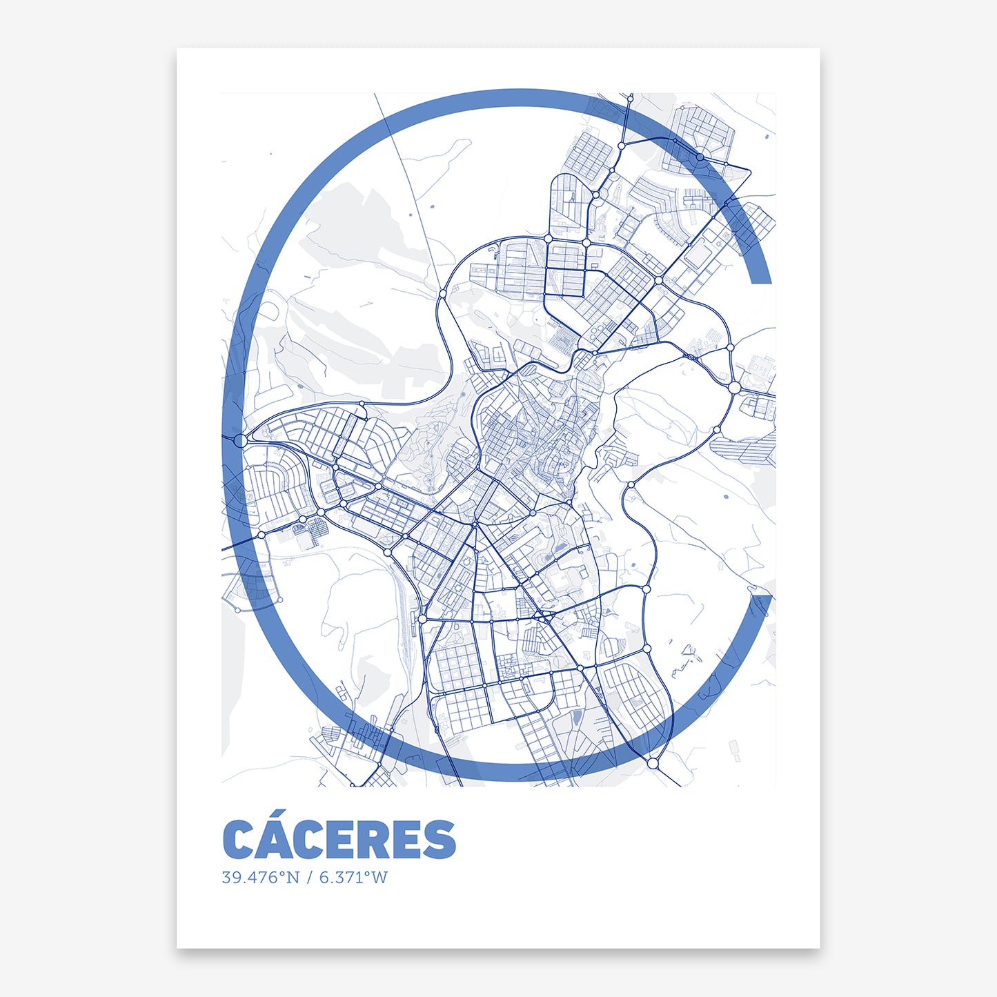 Caceres Map V07 Med / No Frame / No