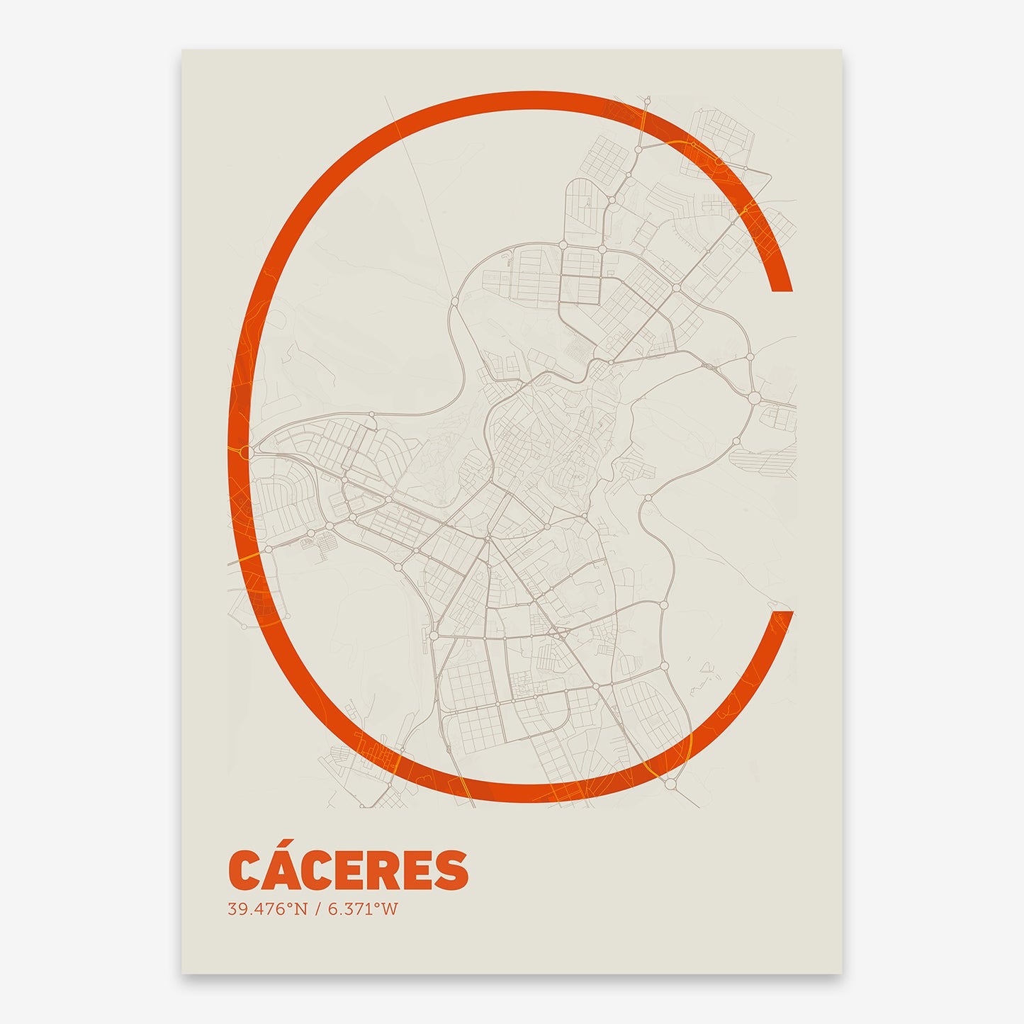 Caceres Map V07 Tribal / Frame / Yes