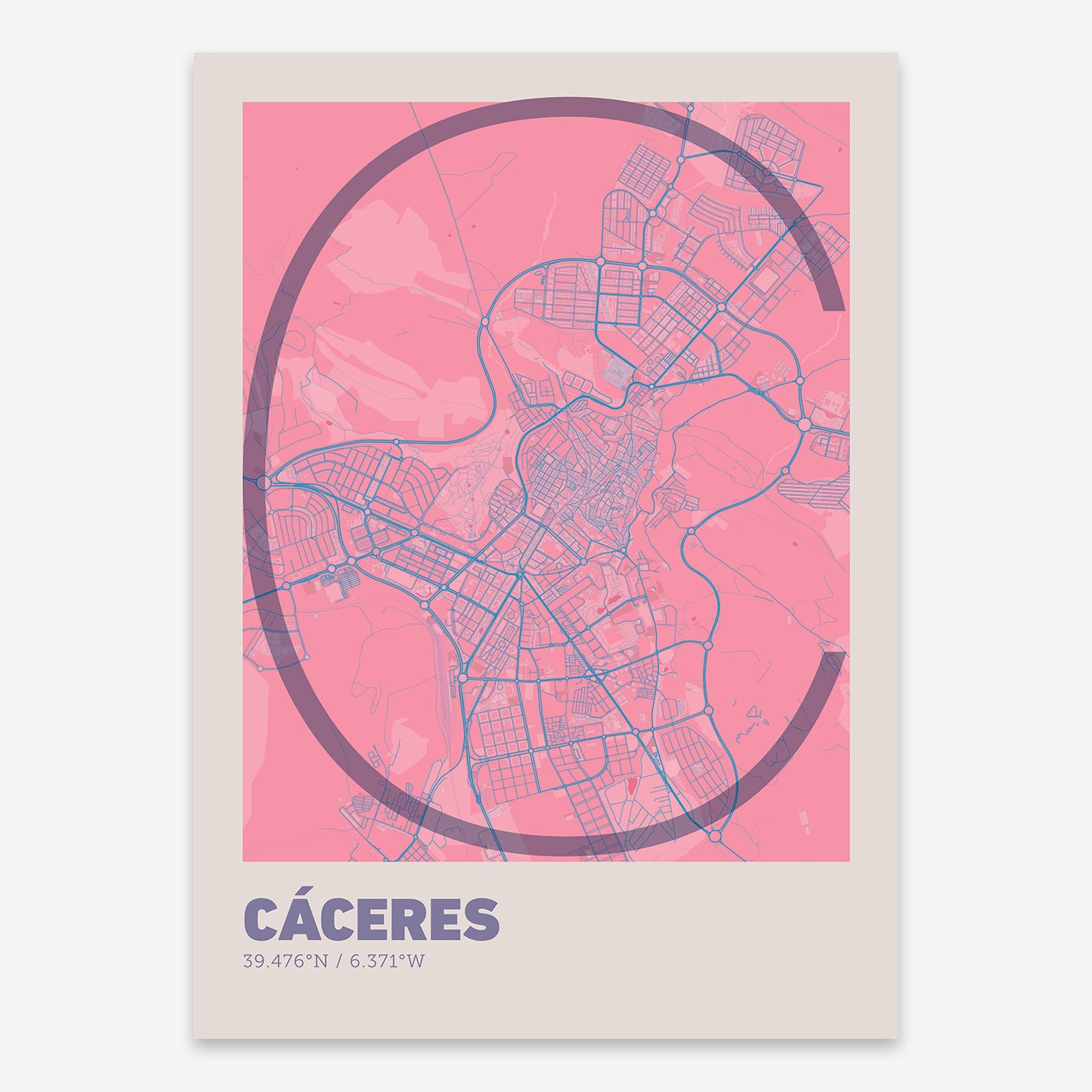 Caceres Map V07 Tuscan / No Frame / No