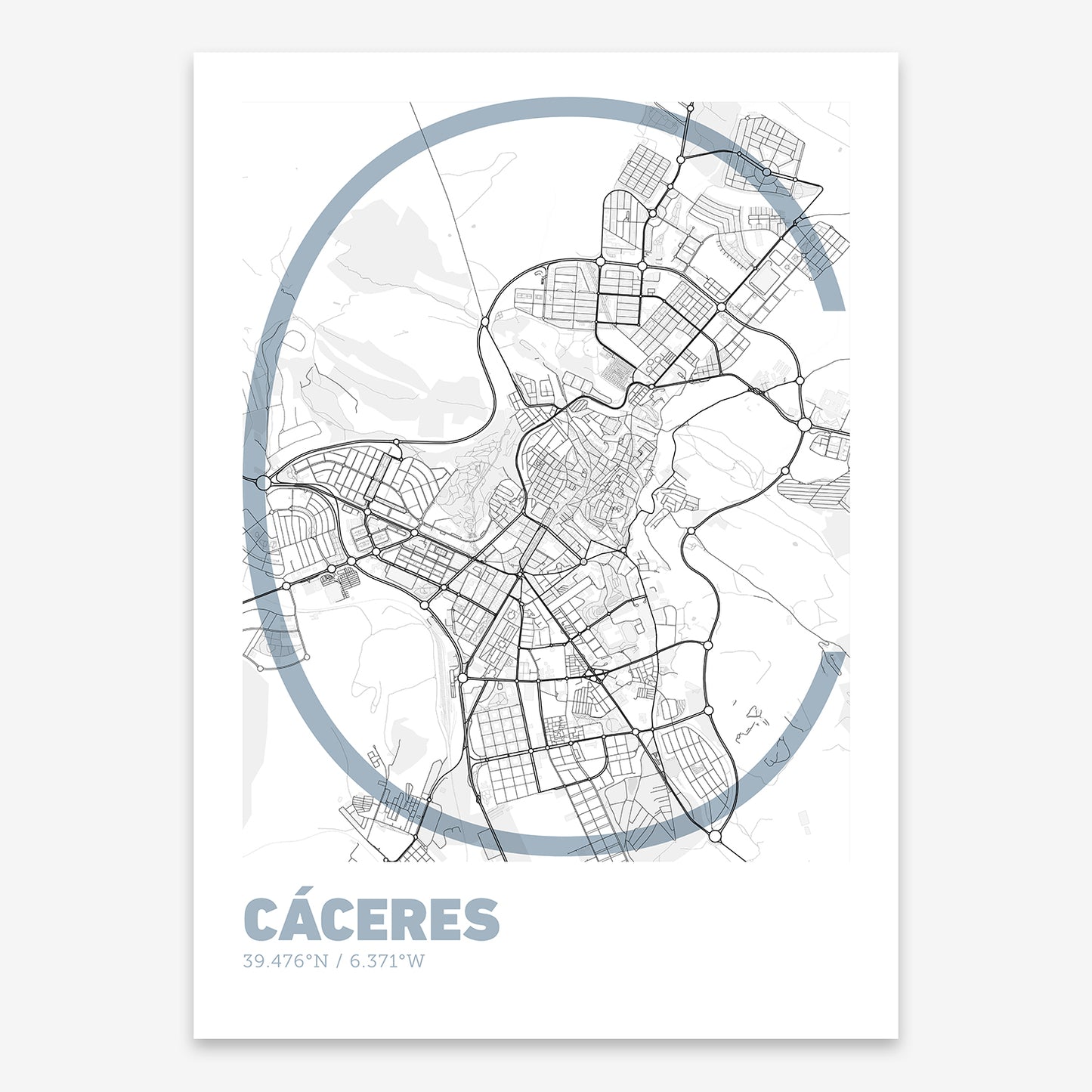 Caceres Map V07 Urban / No Frame / No