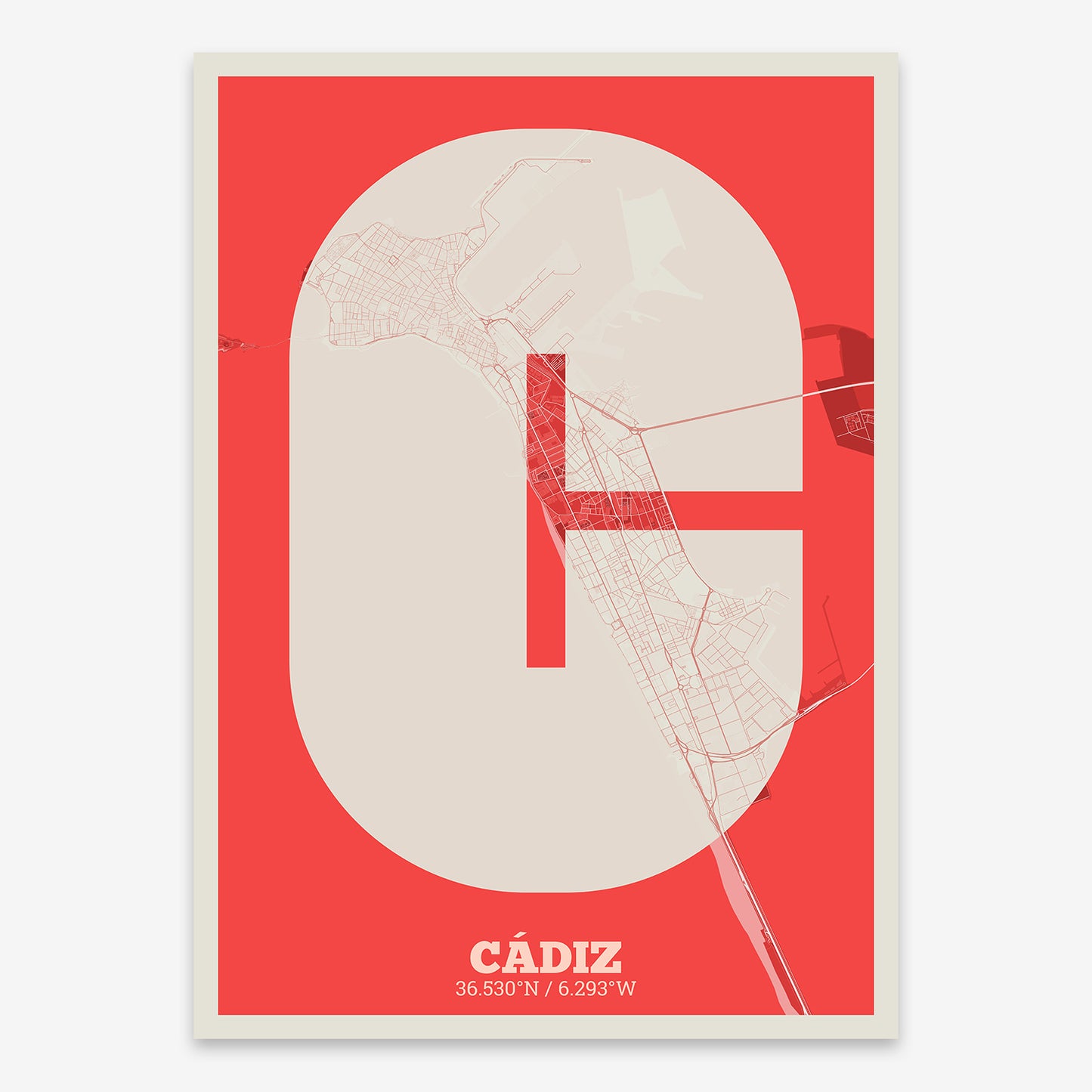 Cadiz Map V02 Boho / Frame / No