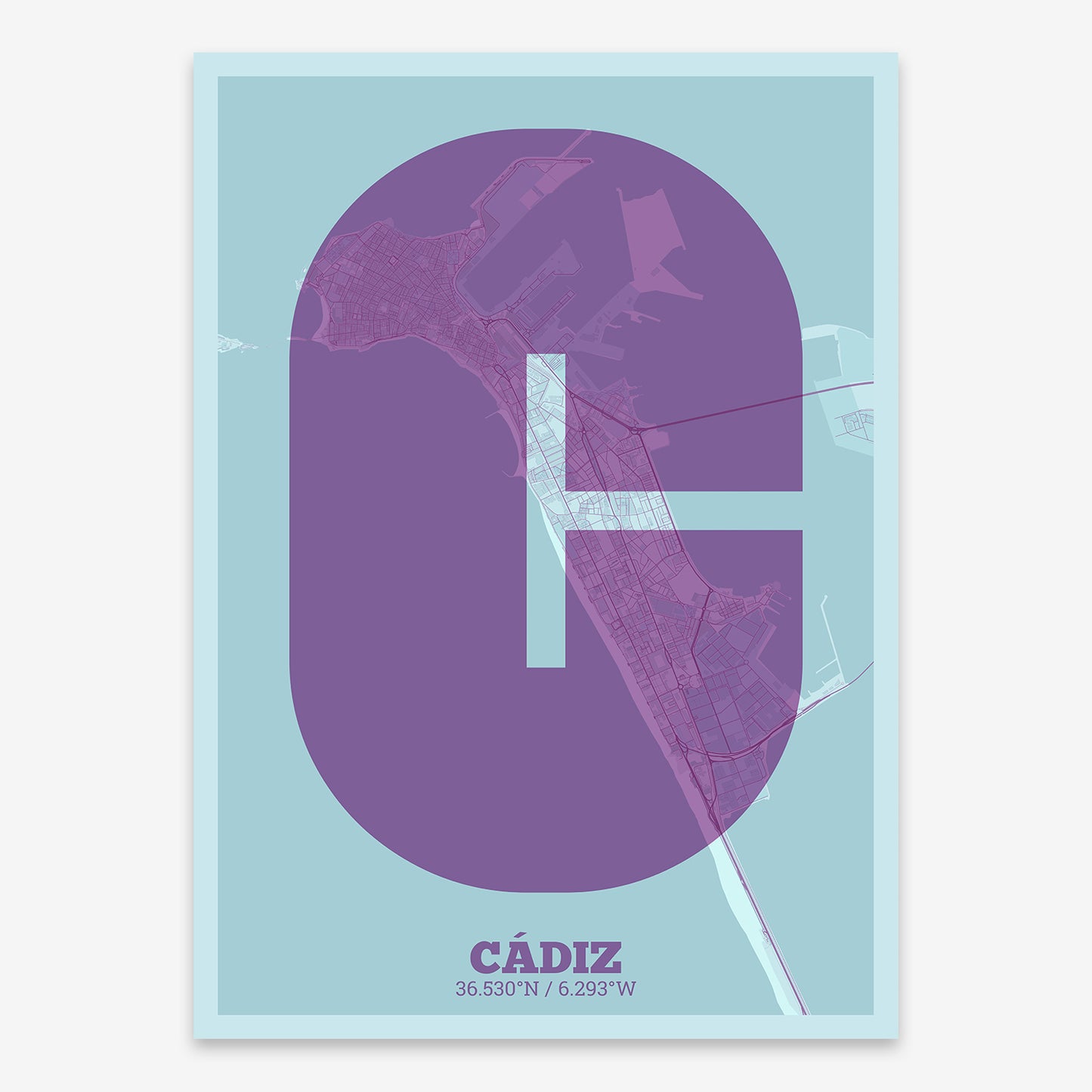 Cadiz Map V02 Shabby / No Frame / No