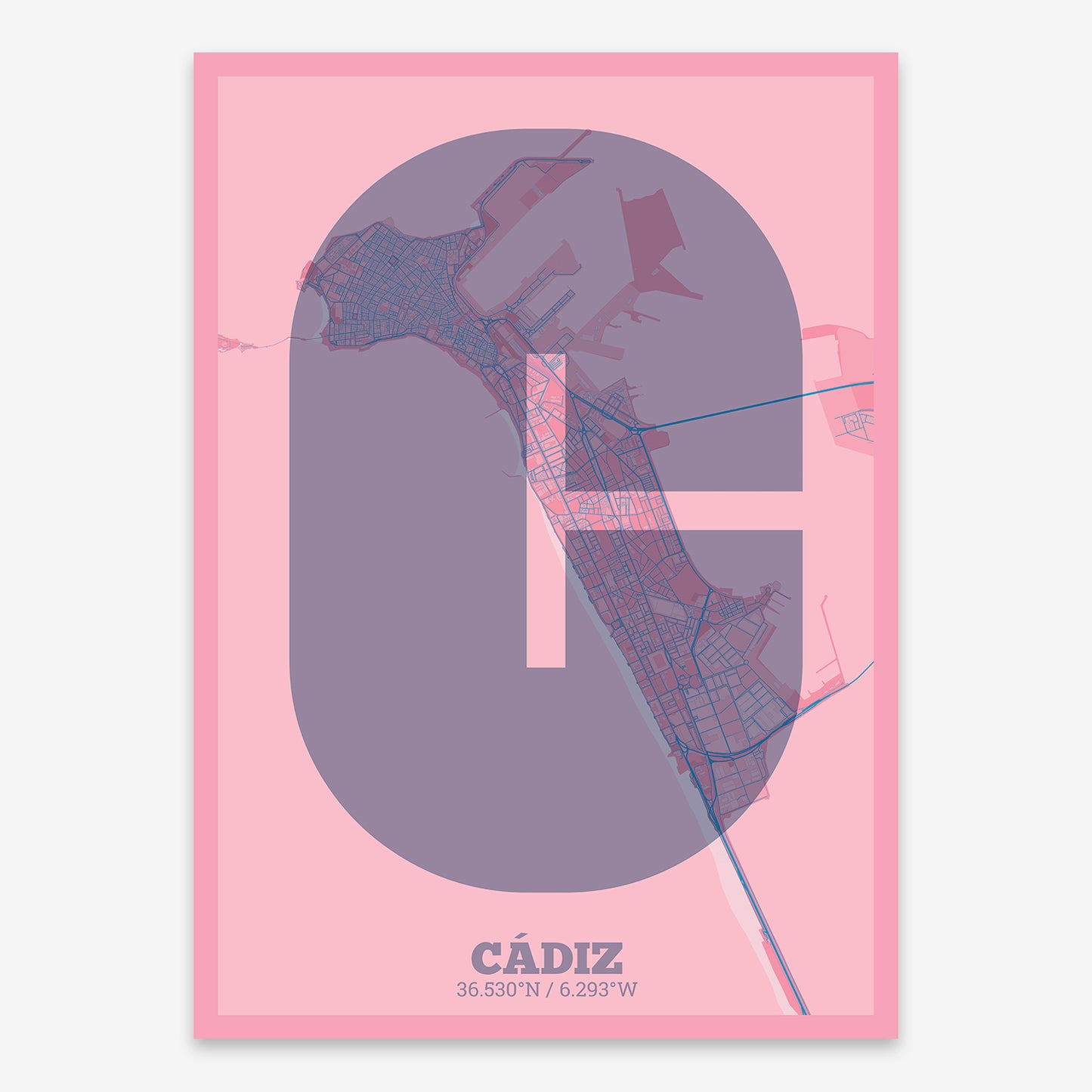 Cadiz Map V02 Tuscan / Frame / No