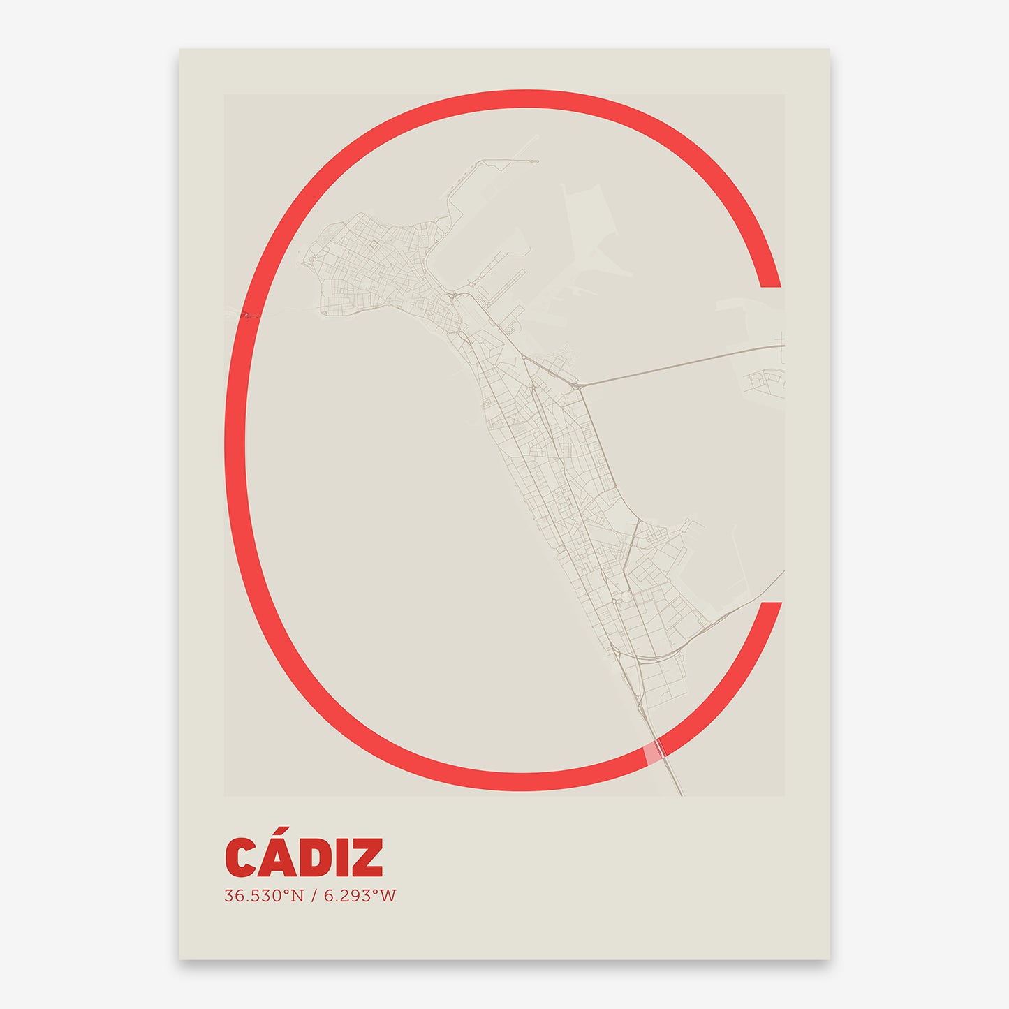 Cadiz Map V07 Boho / No Frame / No