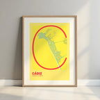 Póster decorativo de Cádiz – Arte tipográfico ultrafino