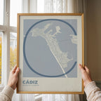 Póster decorativo de Cádiz – Arte tipográfico ultrafino