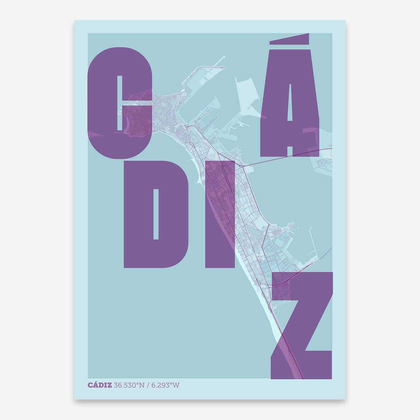 Cadiz Map V08 Shabby / No Frame / No