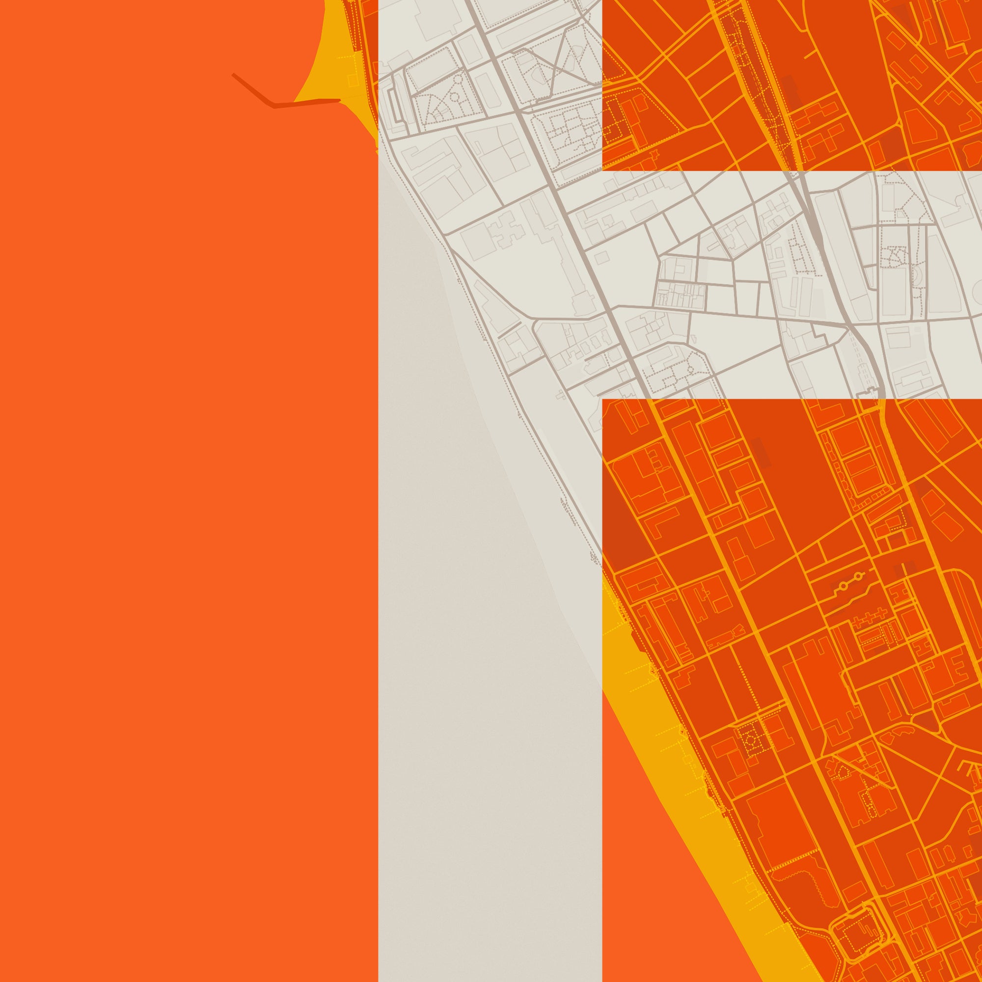 Detalle de la lámina tipográfica de Cadiz, textura del papel Giclée
