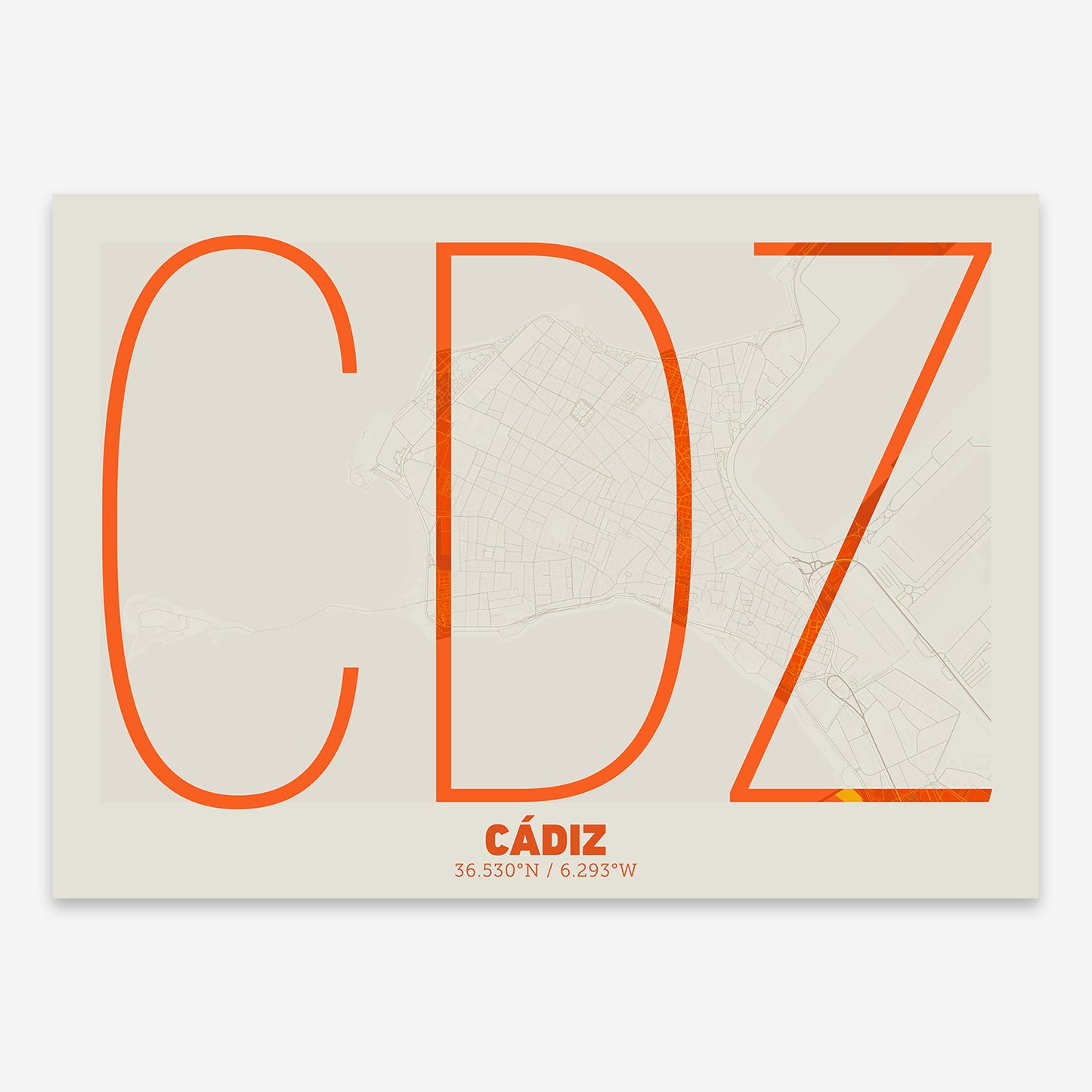 Cadiz Downtown Map V07 Tribal / No Frame / No