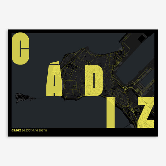 Cadiz Downtown Map V08 night