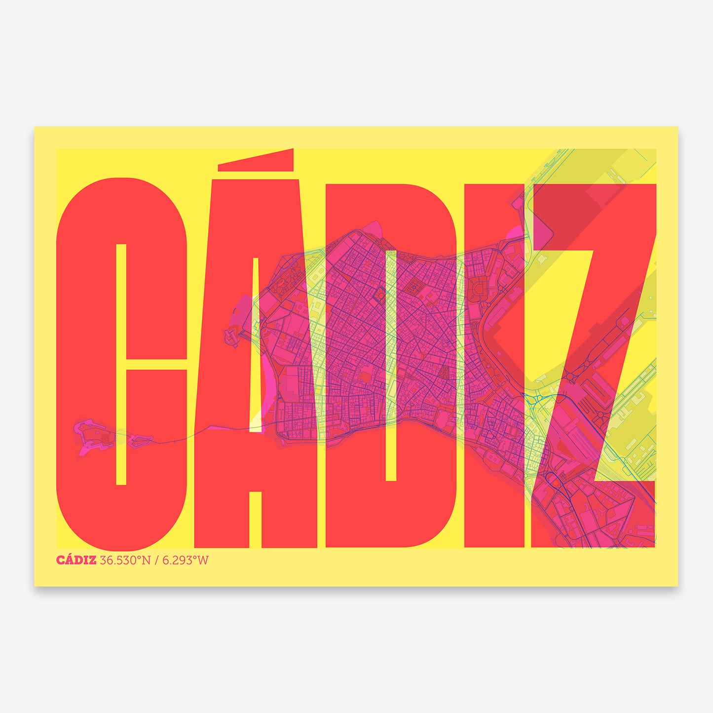 Cadiz Downtown Map V09 Miami / Frame / Yes