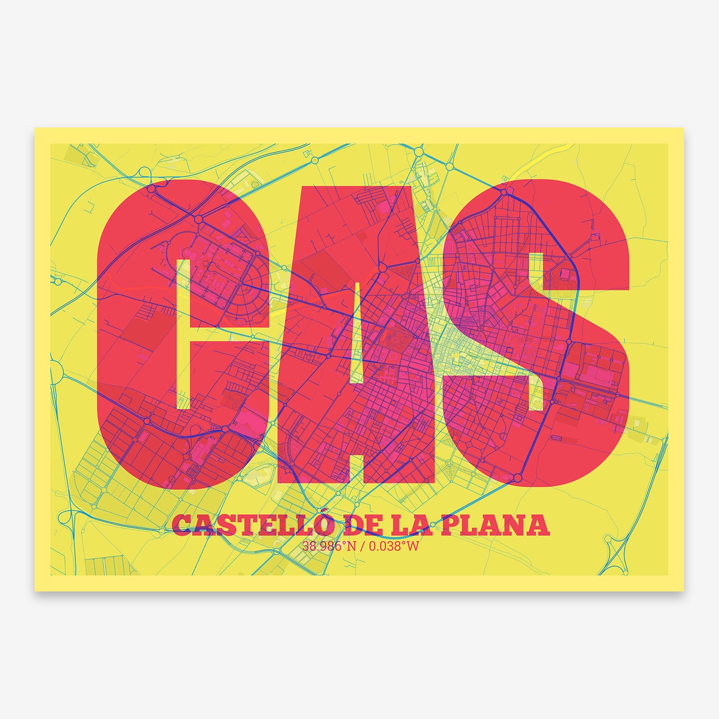 Castellon Map V02 Miami / Frame / Yes