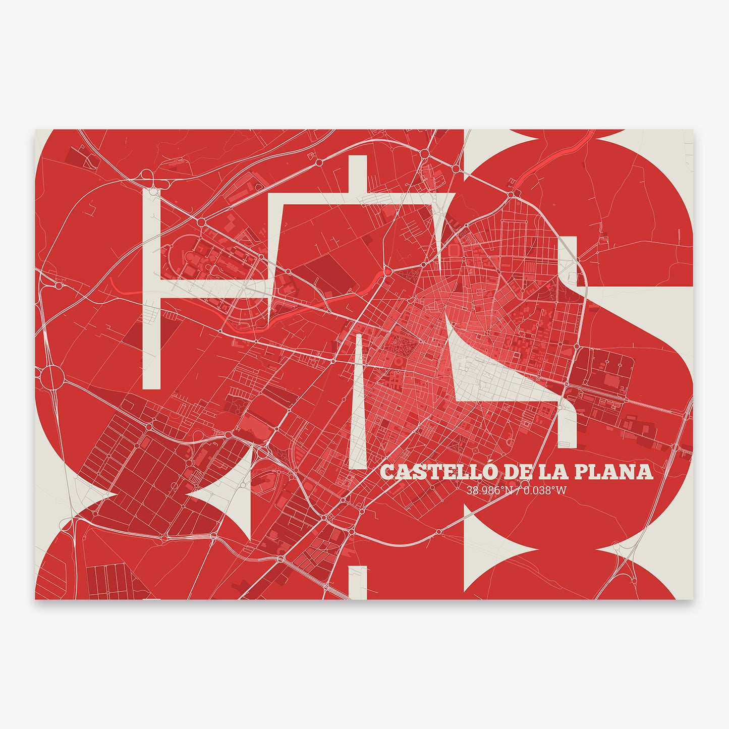 Castellon Map V03 Boho / No Frame / No