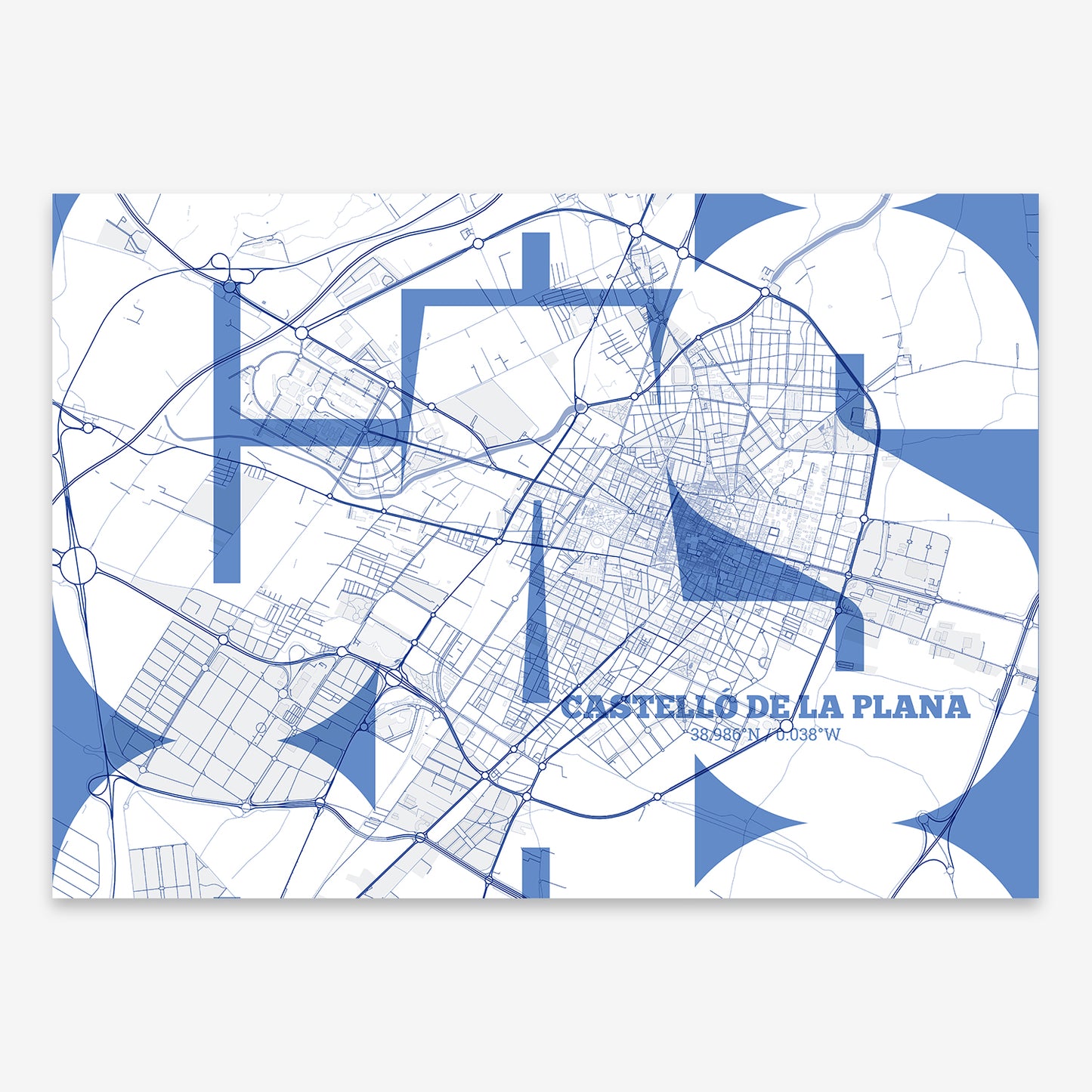 Castellon Map V03 Med / No Frame / No