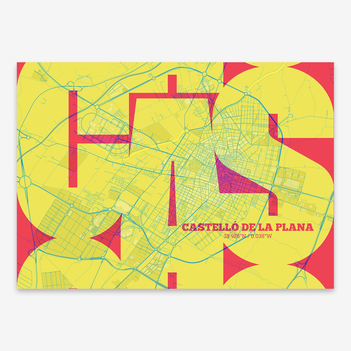 Castellon Map V03 Miami / No Frame / No