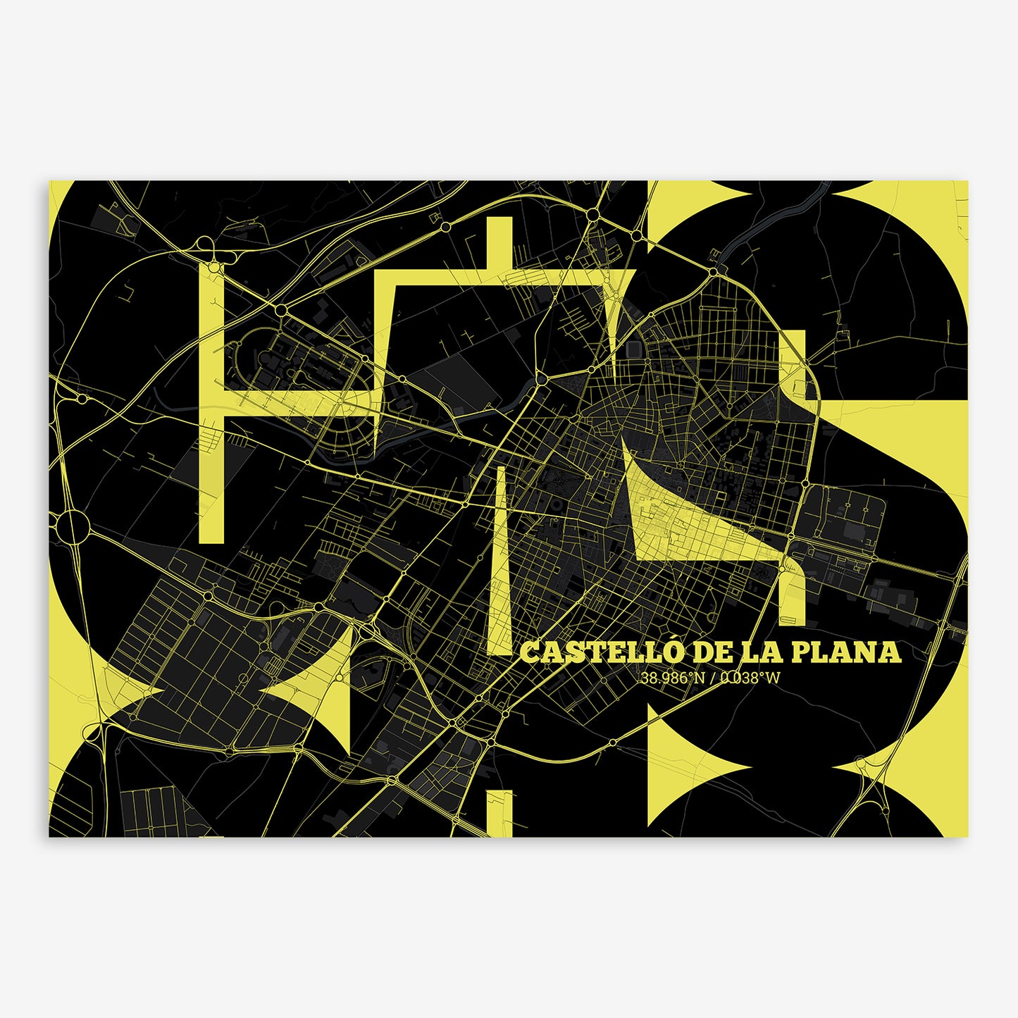 Castellon Map V03 Night / Frame / No