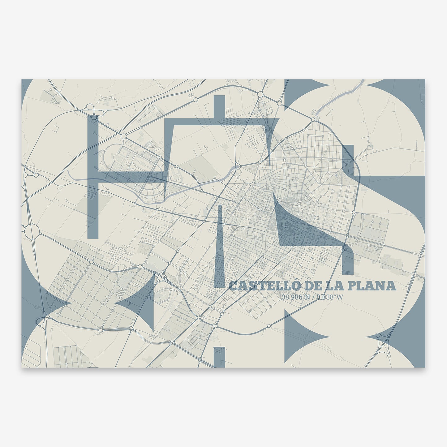 Castellon Map V03 Seaside / Frame / No