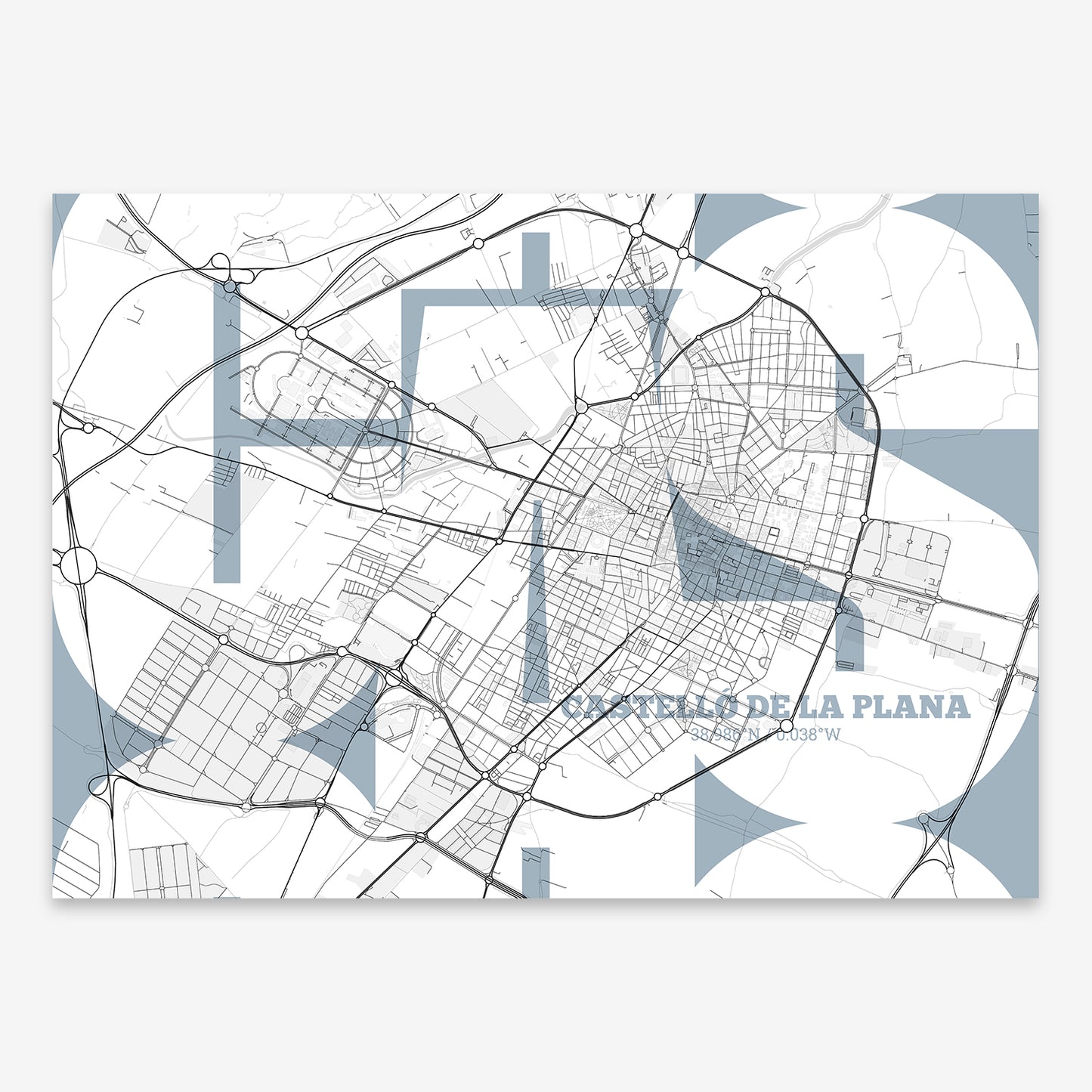 Castellon Map V03 Urban / No Frame / No