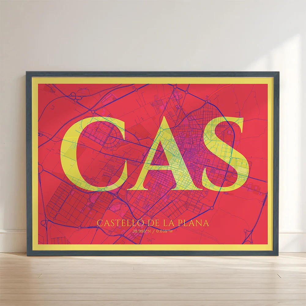 Elegant print of Castellón – Minimalist and sophisticated poster