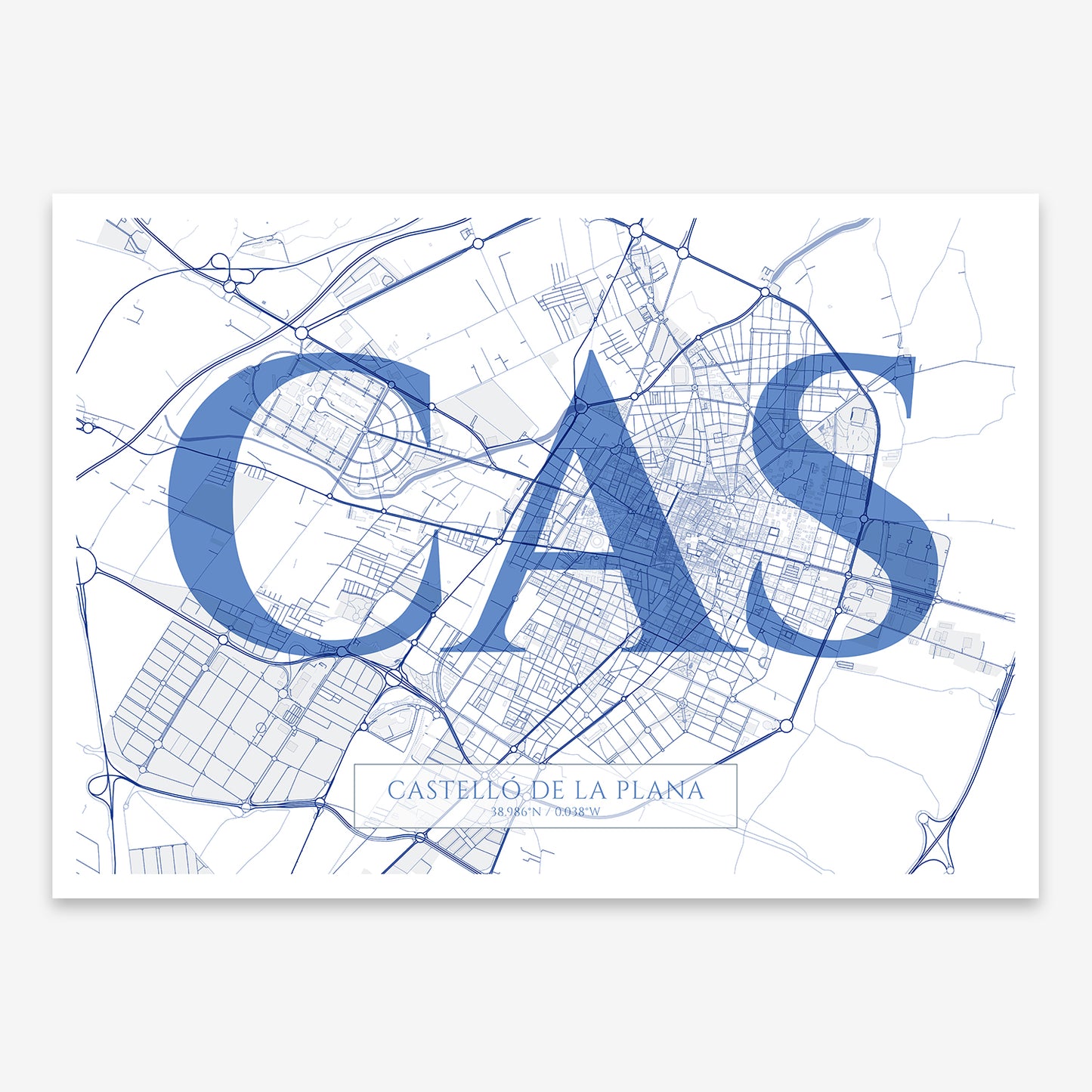 Castellon Map V06 Med / No Frame / No